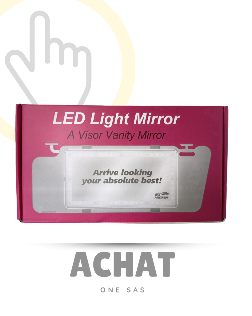 ESPEJO LED PARA VISERA CARRO-DAMA